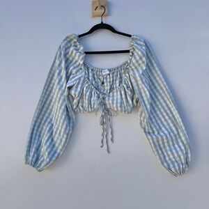 Lovers and Friends Whitney Top in Sage‎ Green Halter Top Women's Medium NWT